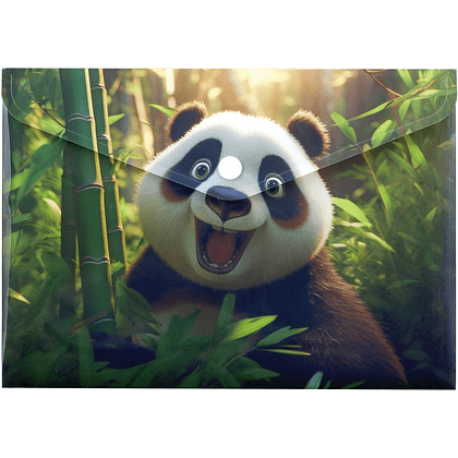 Папка-конверт на кнопке "Panda", A5, разноцветный