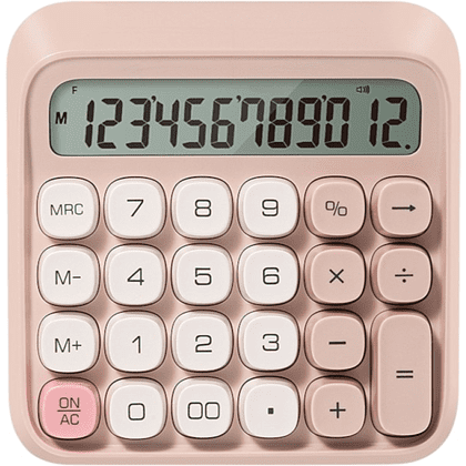 Калькулятор настольный EM36 Deli, 12-разрядный, пластик, розовый