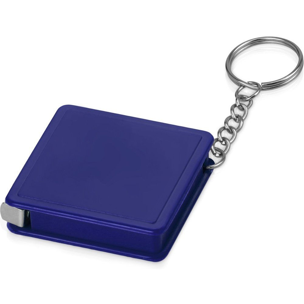 Брелок-рулетка "Дюйм", синий, серебристый