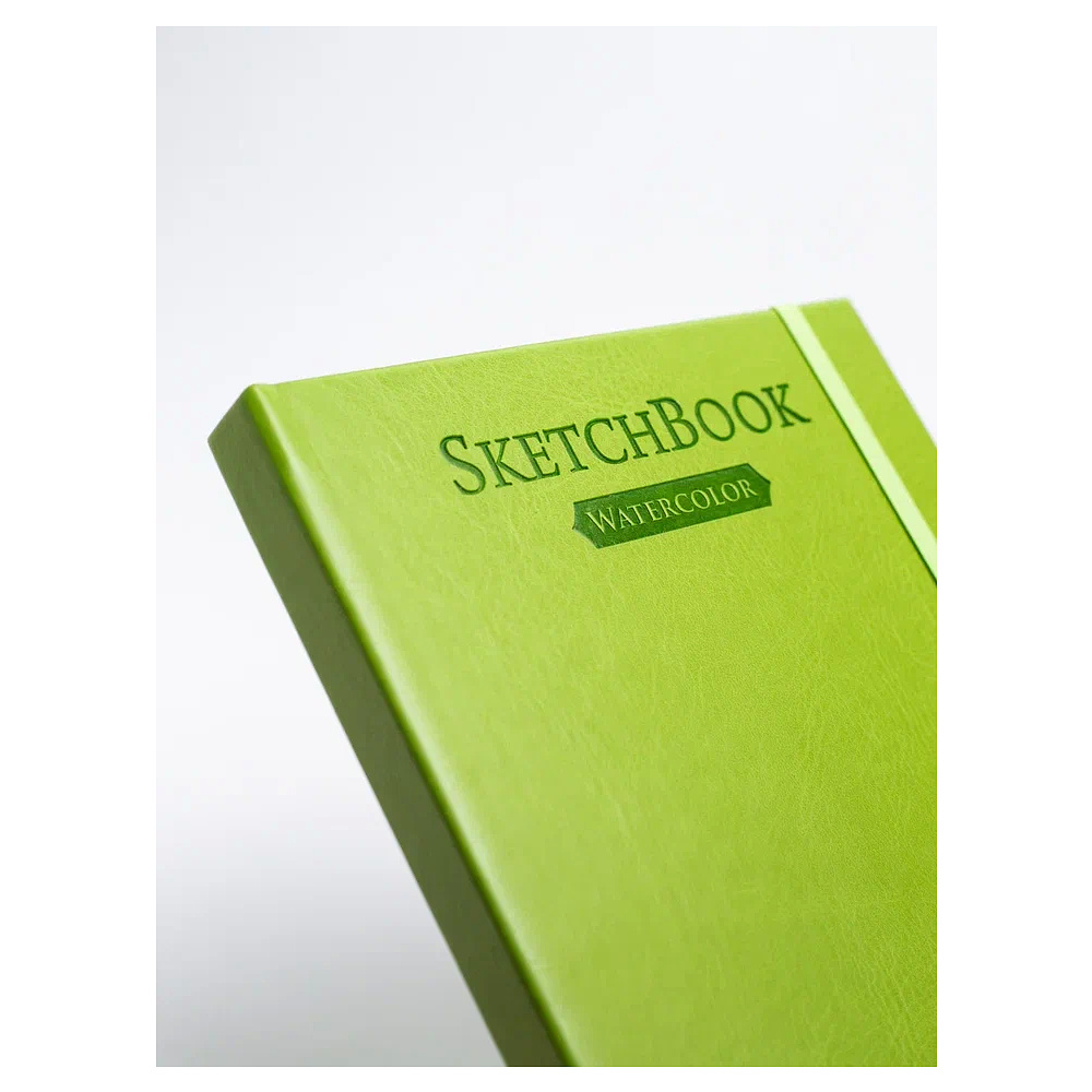 Скетчбук для акварели "Малевичъ", 14.5x14.5 см, 200 г/м2, 30 листов, салатовый - 6
