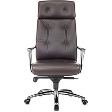Кресло для руководителя Бюрократ DAO, кожа, коричневый