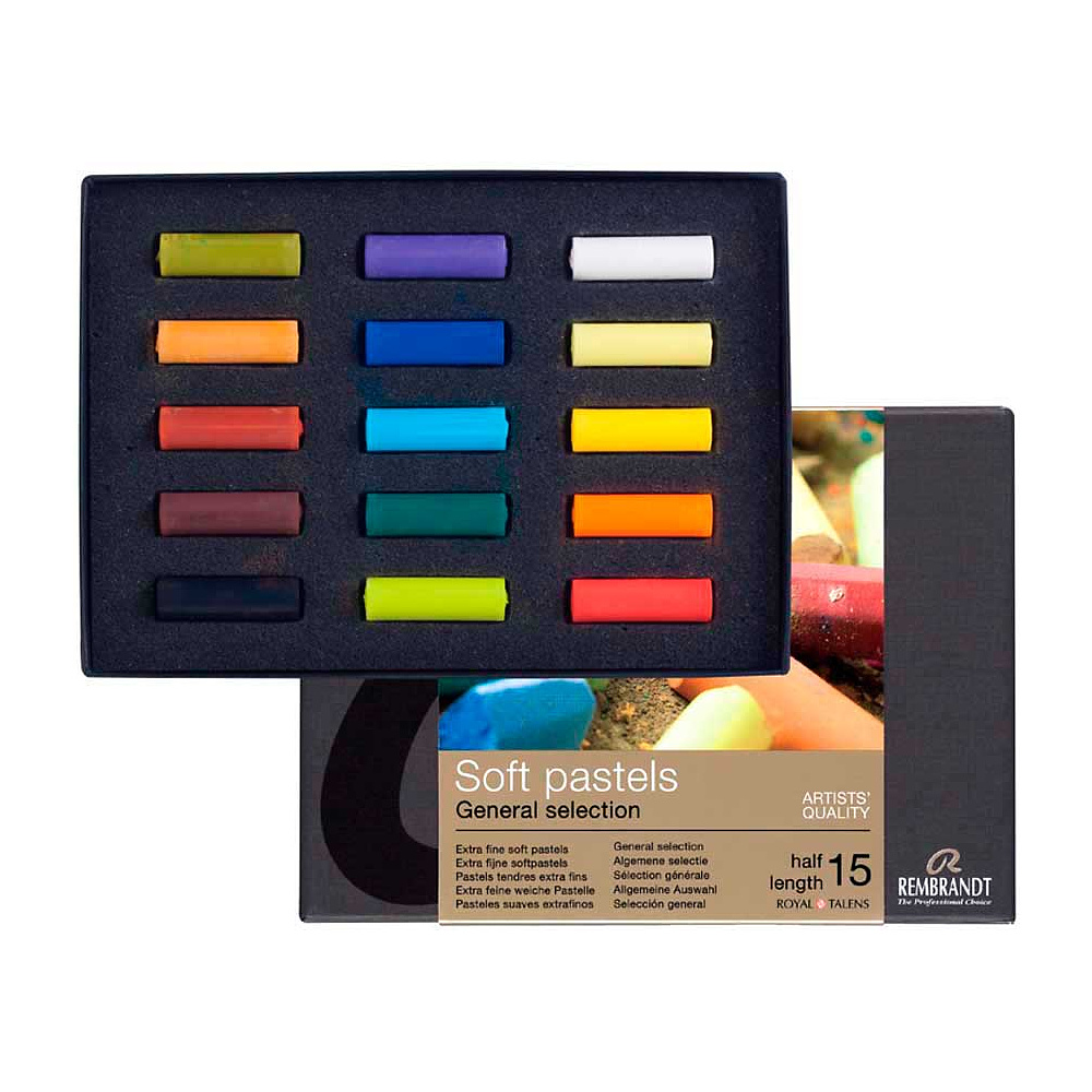 Набор мягкой пастели "Rembrandt Half Pastel" начальный, 15 цветов