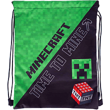 Мешок для обуви "Minecraft Time To Mine", черный