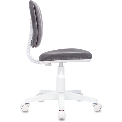 Кресло детское Бюрократ CH-W204NX, ткань, серый Italia 26, пластик, корпус белый - 3