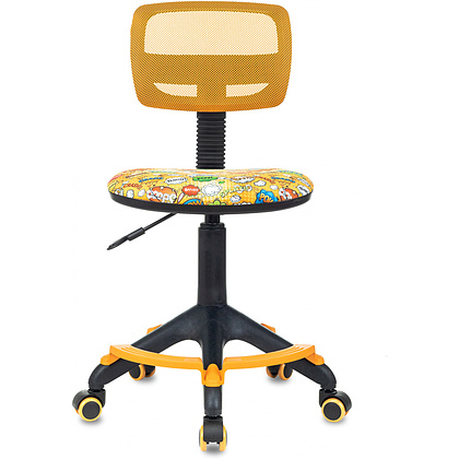 Кресло детское Бюрократ CH-299-F, сетка/ткань, оранжевый/оранжевый бэнг - 2
