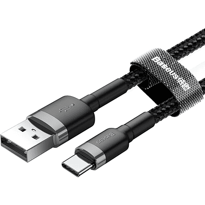 Кабель Baseus CATKLF-CG1, USB to Type-C, 2 м, Gray+Black - 2