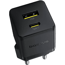 Сетевое зарядное устройство Baseus "Palm", Fast Charger, C+U, 30W, EU, Cluster Black