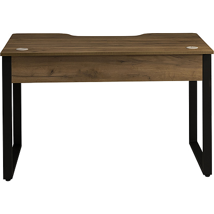 Стол геймерский компьютерный "Лофт Гонконг", черный, табачный крафт - 5