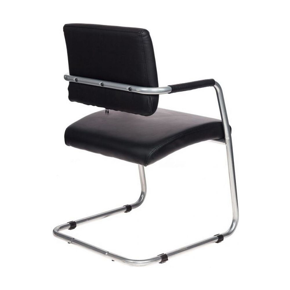 Кресло на полозьях "Бюрократ CH-271-V", кожзам, металл, черный - 4