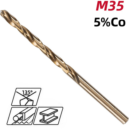 Сверло по металлу Deli RS EDH-MHZ045-E2, 4.5 мм, DIN 338, HSCo 5% - 2