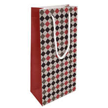 Пакет бумажный подарочный "Cage", 15х32х8 см, красный