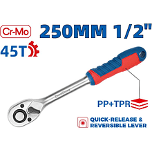 Ключ трещоточный DongCheng HD032103 1/2", 293 мм, 45 зубьев