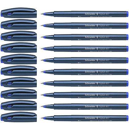 Ручка-роллер "Schneider Topball 857", 0.6 мм, синий, стерж. синий - 6