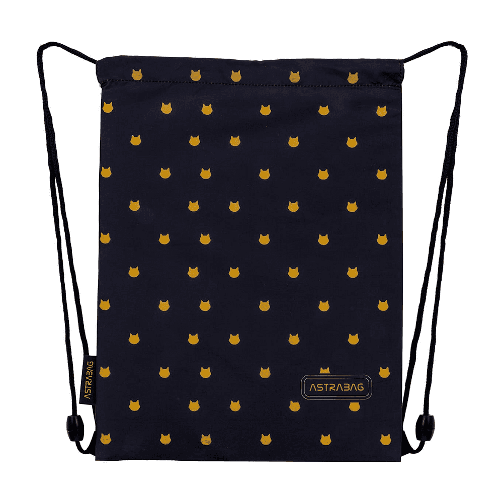 Мешок для обуви "Fluffy Kitty Black", черный 