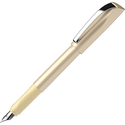 Ручка перьевая "Schneider Ceod Shiny", M, светло-золотой, патрон синий