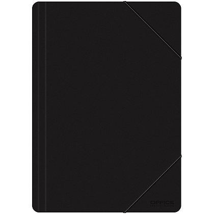 Папка на резинках "Office Products", A4, 15 мм, пластик, черный