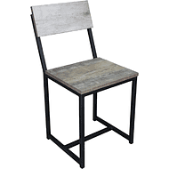 Стул ALLERD RION, металл, ЛДСП, черный муар, Австралийское дерево