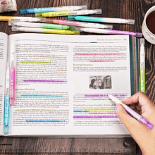 Маркер текстовый двусторонний "Erasable", розовый