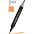 Маркер перманентный двусторонний "Sketchmarker Brush", O43 мед