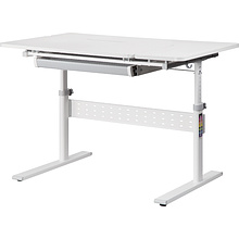 Комплект Ergosmart ученический Smart 100: парта E603 GREY, полка к парте E611 WHITE, накладка  на стол Е511