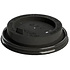 Крышка пластиковая для стаканов d=90мм с клапаном, матовая, 100 шт/упак, черный