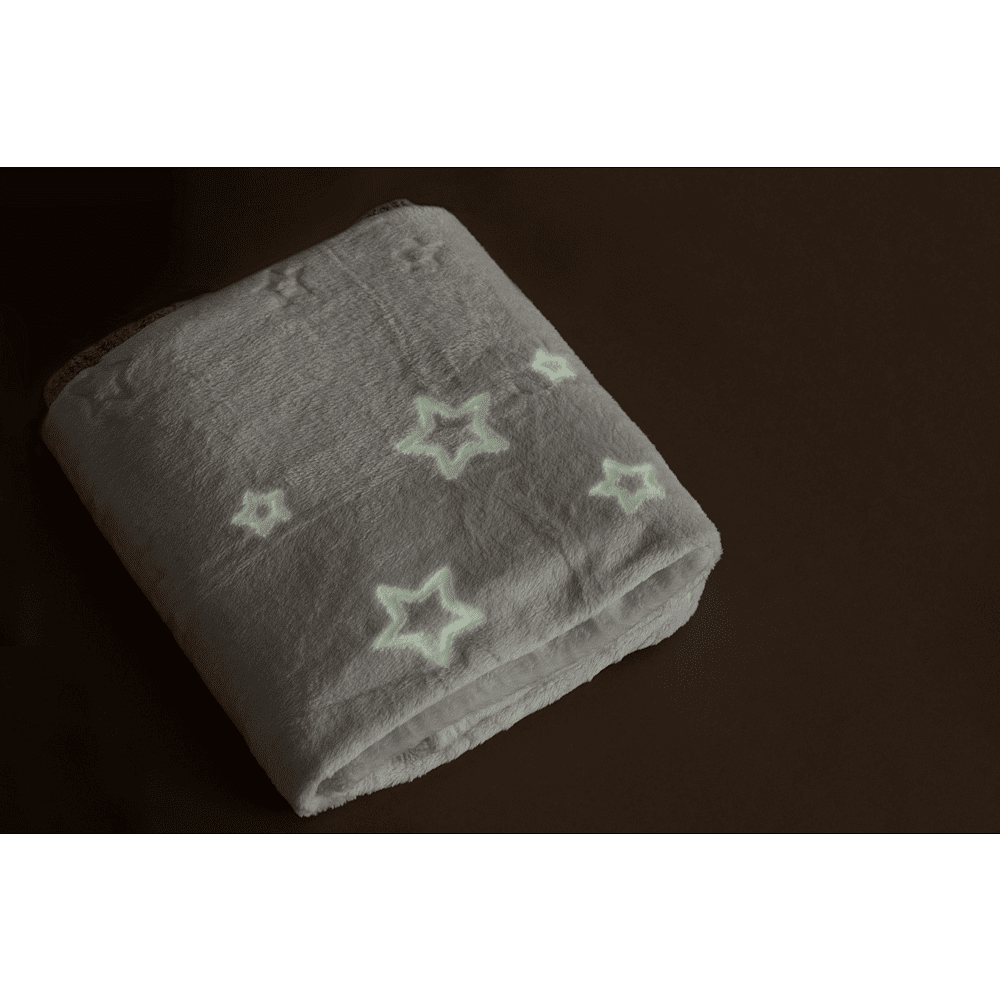 Плед "Новогодний", светящийся, флис., бежевый - 2