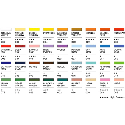 Краски акриловые "Himi.New vision", 36 цветов, тубы - 12