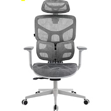 Кресло эргономичное EVERPROF Alfa, Grey, сетка, серый, металл, корпус серый