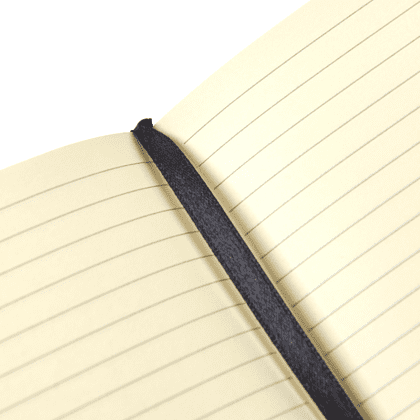 Блокнот "A5-001", А6, 80 листов, на резинке, черный - 5