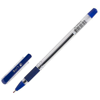 Ручка шариковая "Lite Grip", 0.7 мм, прозрачный, стерж.синий