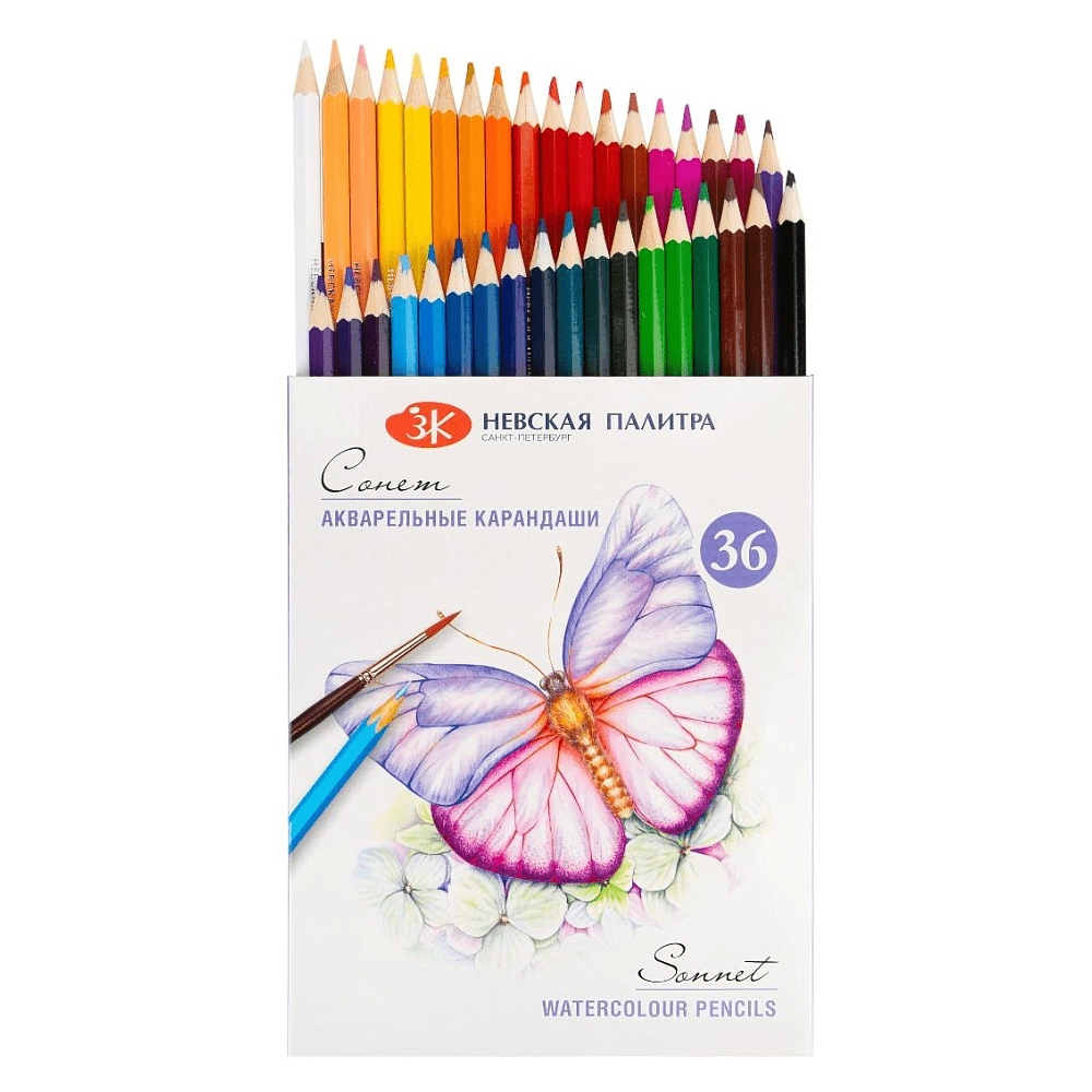 Карандаши акварельные "Сонет", 36 цветов - 2