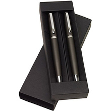 Набор ручек "Alphabet": ручка шариковая автоматическая и роллер, серый