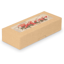 Контейнер бумажный 460 мл, 167х70х40, 25 шт/упак, крафт