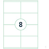 Самоклеящиеся этикетки универсальные "Rillprint", 105x71 мм, 100 листов, 8 шт, белый - 2