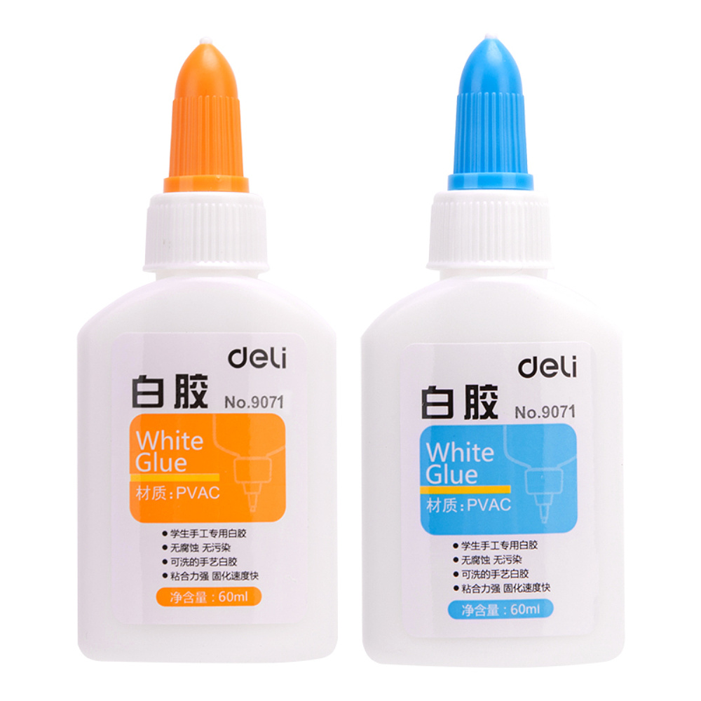 Клей ПВА Deli "9071", 60 мл, ассорти