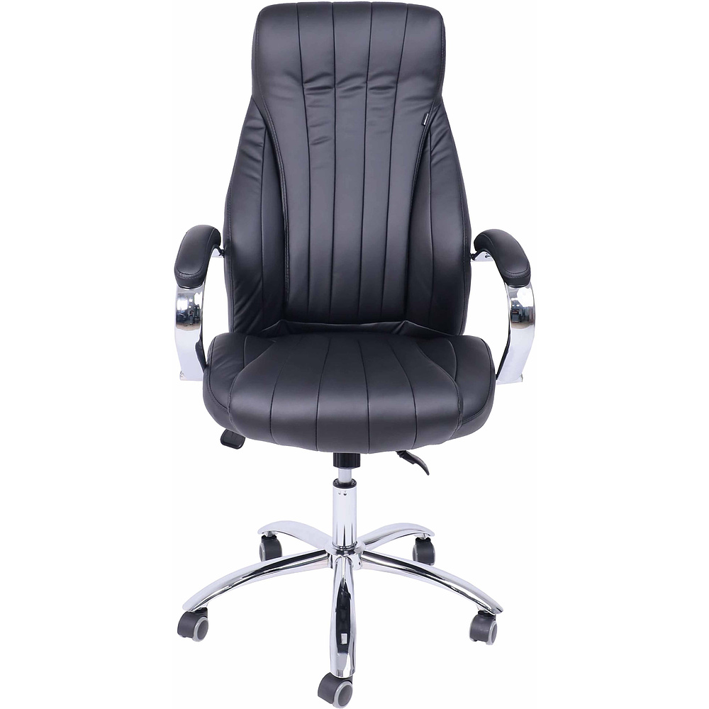 Кресло для руководителя AksHome "Mastif", экокожа, хром, черный - 3