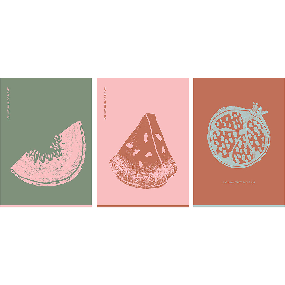 Тетрадь "Juicy fruits", А4, 48 листов, клетка, ассорти