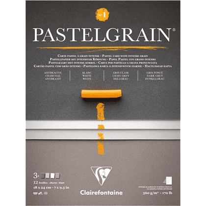 Блок бумаги для пастели "PastelGrain" 4 оттенка, 18х24см, 360 г, 12 листов, №1