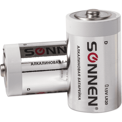 Батарейки алкалиновые Sonnen "LR20/D", 2 шт - 2
