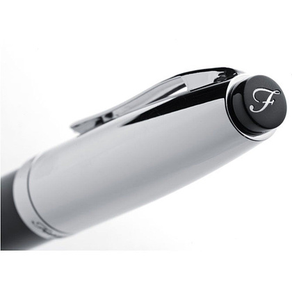 Набор "Ferraghini F19303" ручка шариковая автоматическая и роллер, черный, серебристый - 3