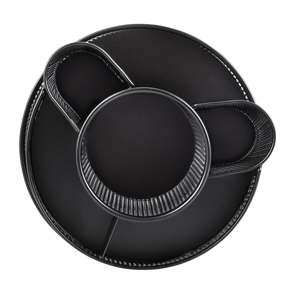 Подставка для канцелярских мелочей "Круглая", 165x165x160 мм, черный - 3