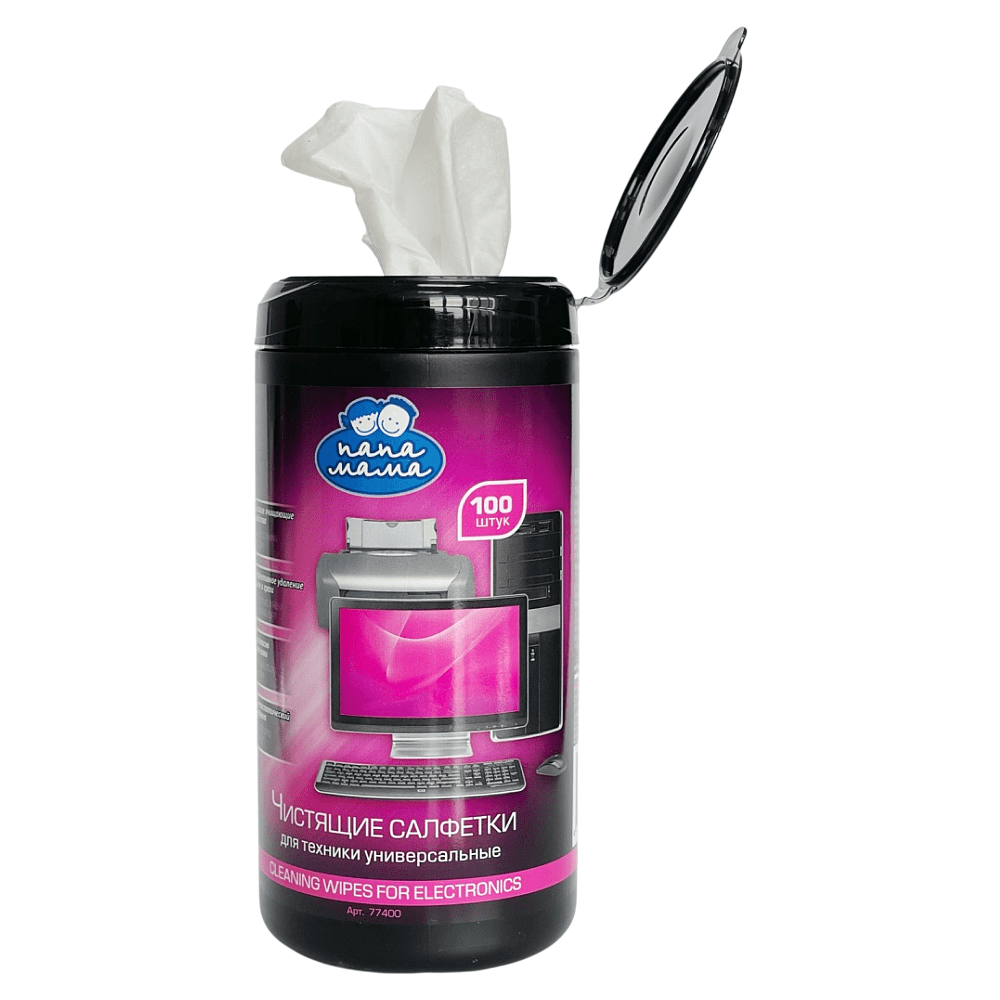 Чистящие универсальные салфетки "Zala" в тубе, 100 шт - 2