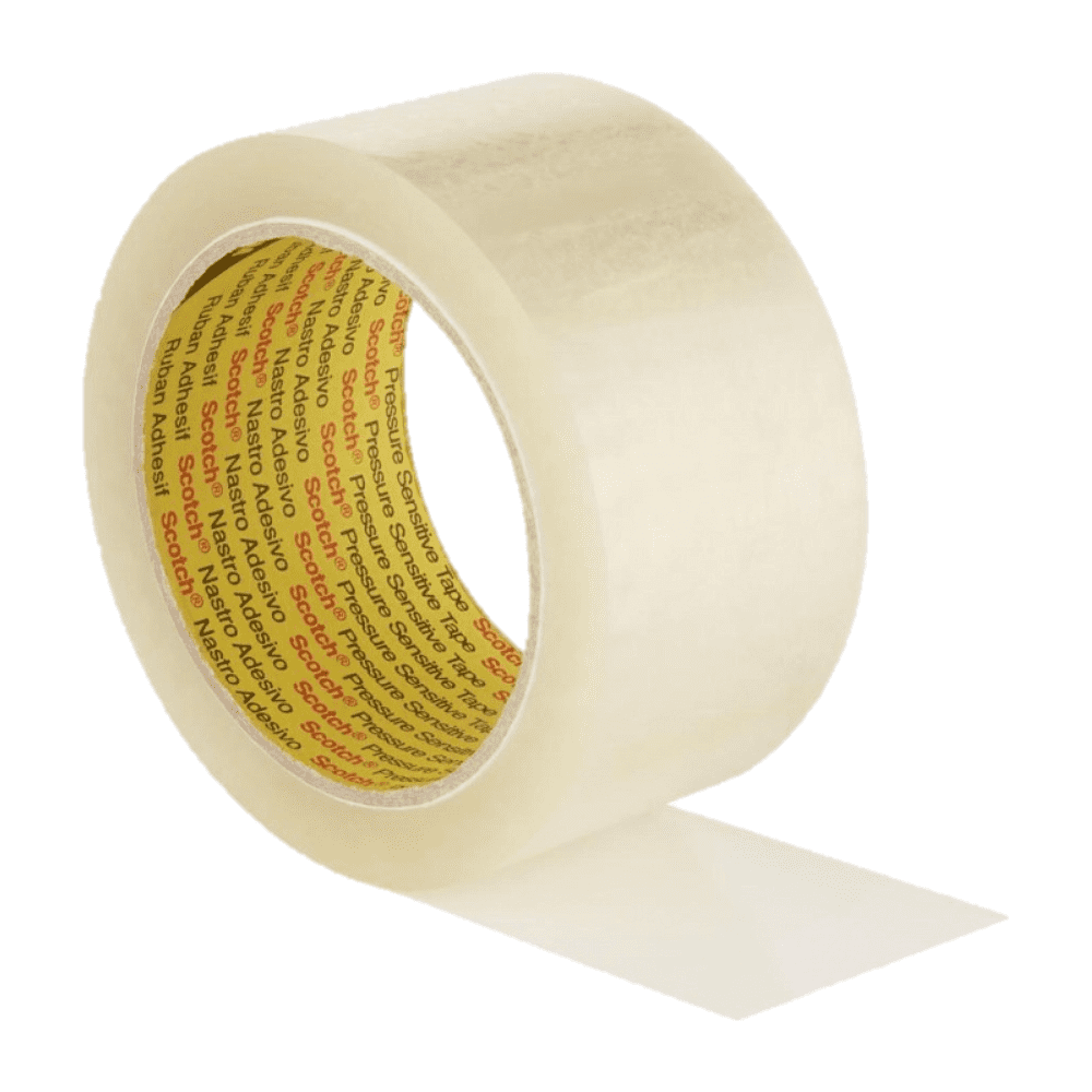 Клейкая лента упаковочная прозрачная "3M Scotch Прочная", 50x66 мм/м