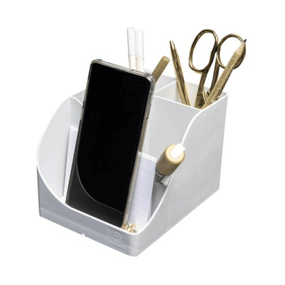 Подставка для ручек "Autentik", пластик, 5 делений, белый - 6