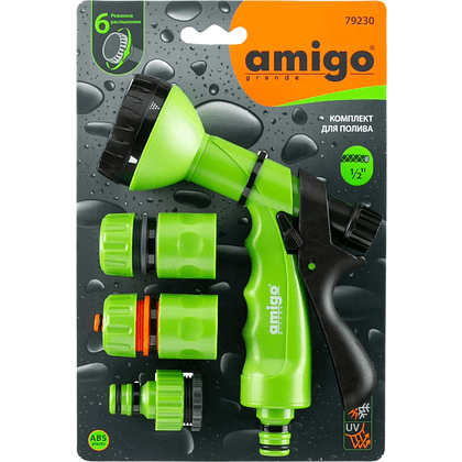 Комплект поливочный Amigo Grande 79230, 1/2", 6 функций - 2
