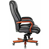 Кресло для руководителя Бюрократ "T-9925WALNUT", кожа, дерево, черный - 3