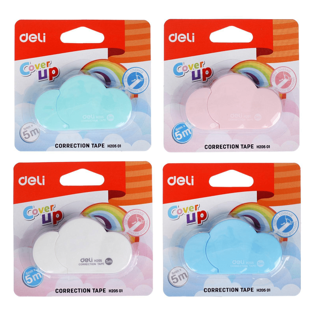 Корректор-роллер "Cover up", лента, 5x5 мм/м, ассорти 