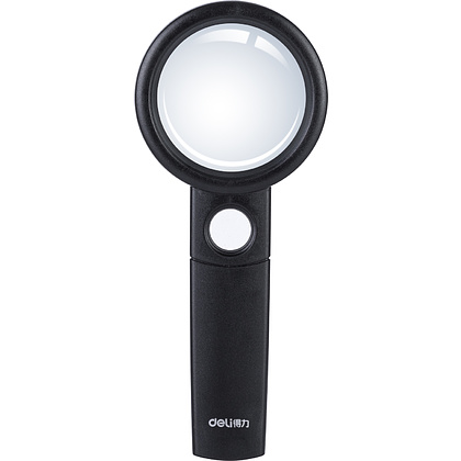 Лупа увеличительная Deli, 3-х кратное увеличение, черный