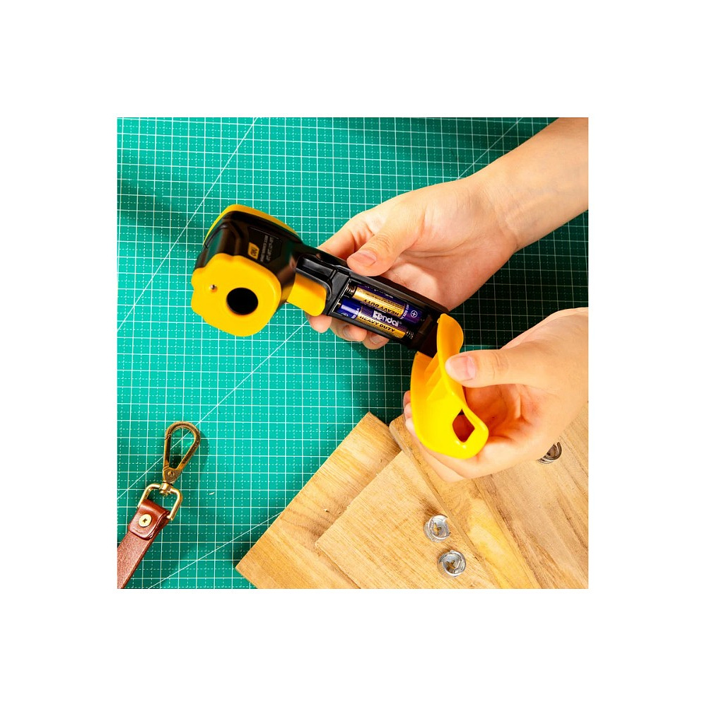 Термометр инфракрасный Deli YS EDL333380, -30-380℃, LCD дисплей, желтый, черный - 10