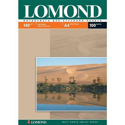 Фотобумага матовая для струйной фотопечати "Lomond", A4, 25 листов, 205 г/м2